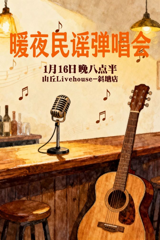 【苏州站】暖夜民谣弹唱会
