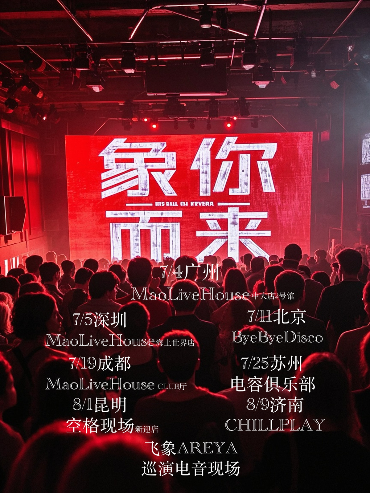 【深圳站】飞象Areya「象你而来」2025巡演电音现场