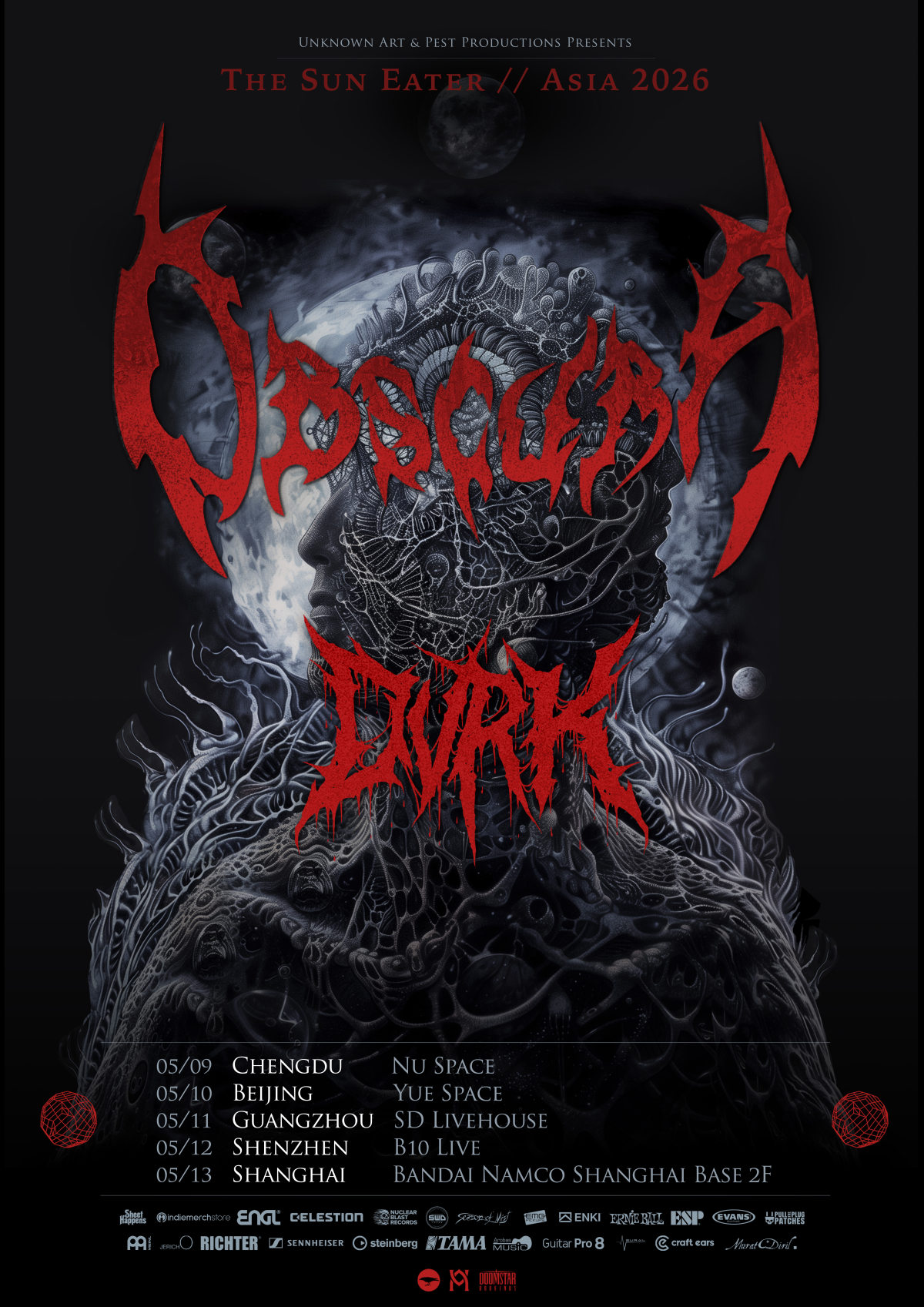 【成都】Unknown Art 呈现 | Obscura 2026 亚洲巡演，德国前卫/技术死亡金属名团 成都站